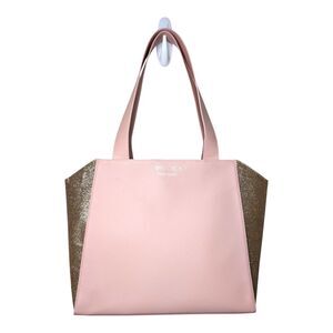 Jimmy Choo Parfums Light Pink & Glitter Gold Tote Bag New! 18" Wide x 11" High